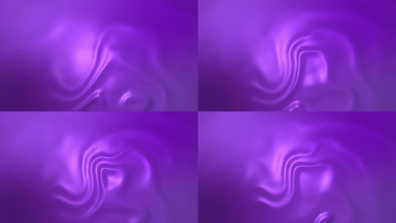 紫色丝布表面有波浪，柔滑背景的视频动画。