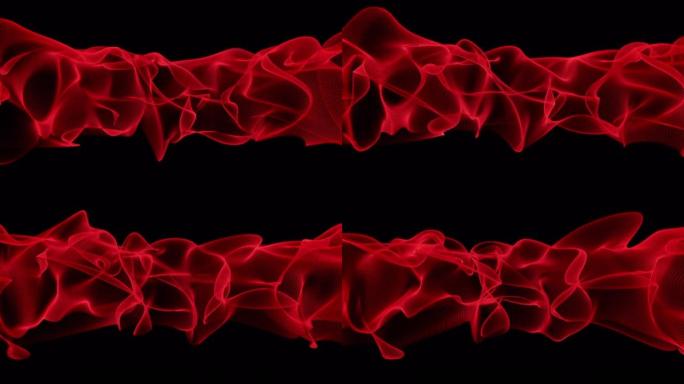 抽象网格波背景红绸飘舞粒子波动科技粒子