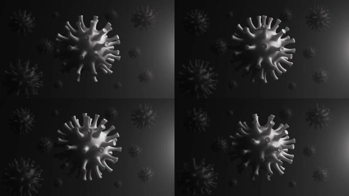 抽象3D环新型冠状病毒肺炎加冕背景的概念