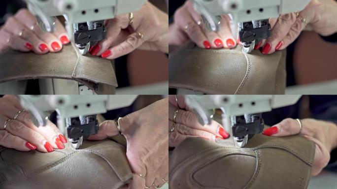 缝制皮鞋
