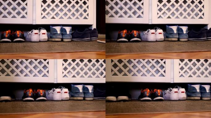 家用鞋带家庭储物空间的鞋架