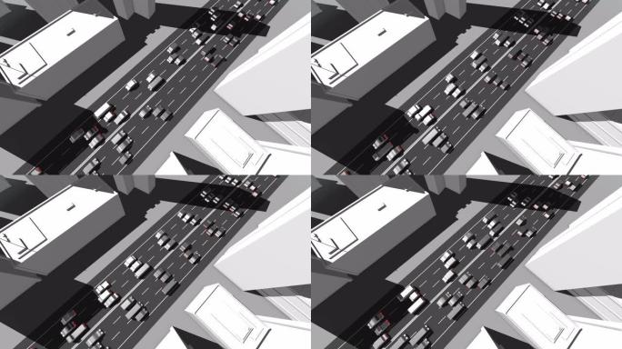 交通繁忙的城市循环