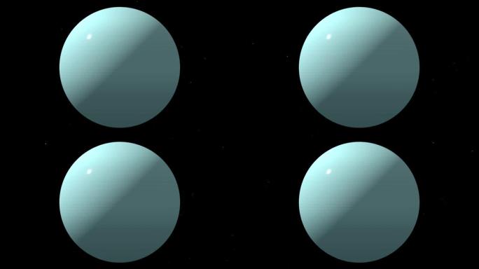 4k行星天王星动画 | 可循环