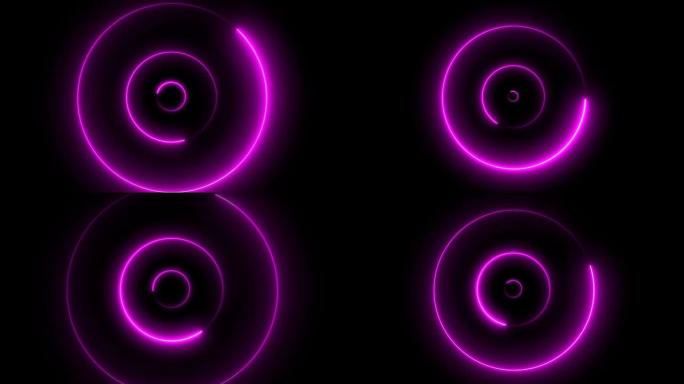 抽象紫色环圈隧道背景
