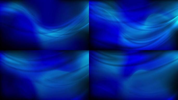 深蓝色平滑模糊波抽象运动背景