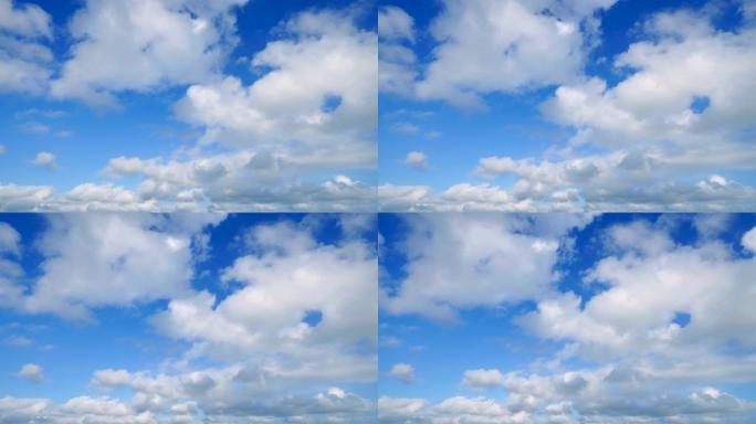 晴朗的天空有云蓝天白云生态天空纯净天空