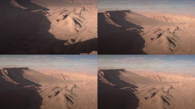死亡和月亮谷的景色和日落在圣佩德罗德阿塔卡马，安托法加斯塔-智利。沙漠。安第斯山脉