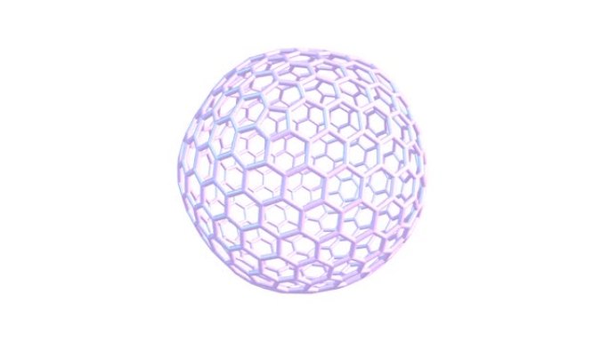 富勒烯C60分子旋转视频全高清