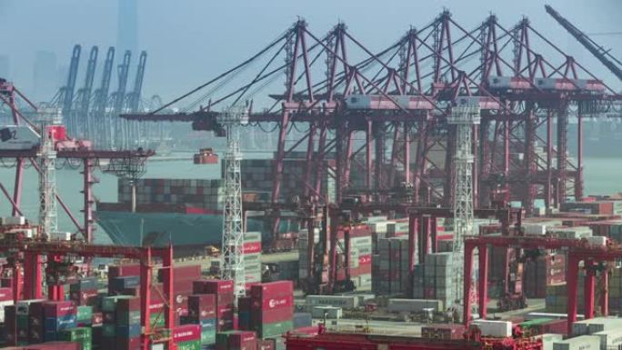 4k延时或Hyper延时: 用于商业物流，进出口，运输或运输的码头商业港口或集装箱仓库。
