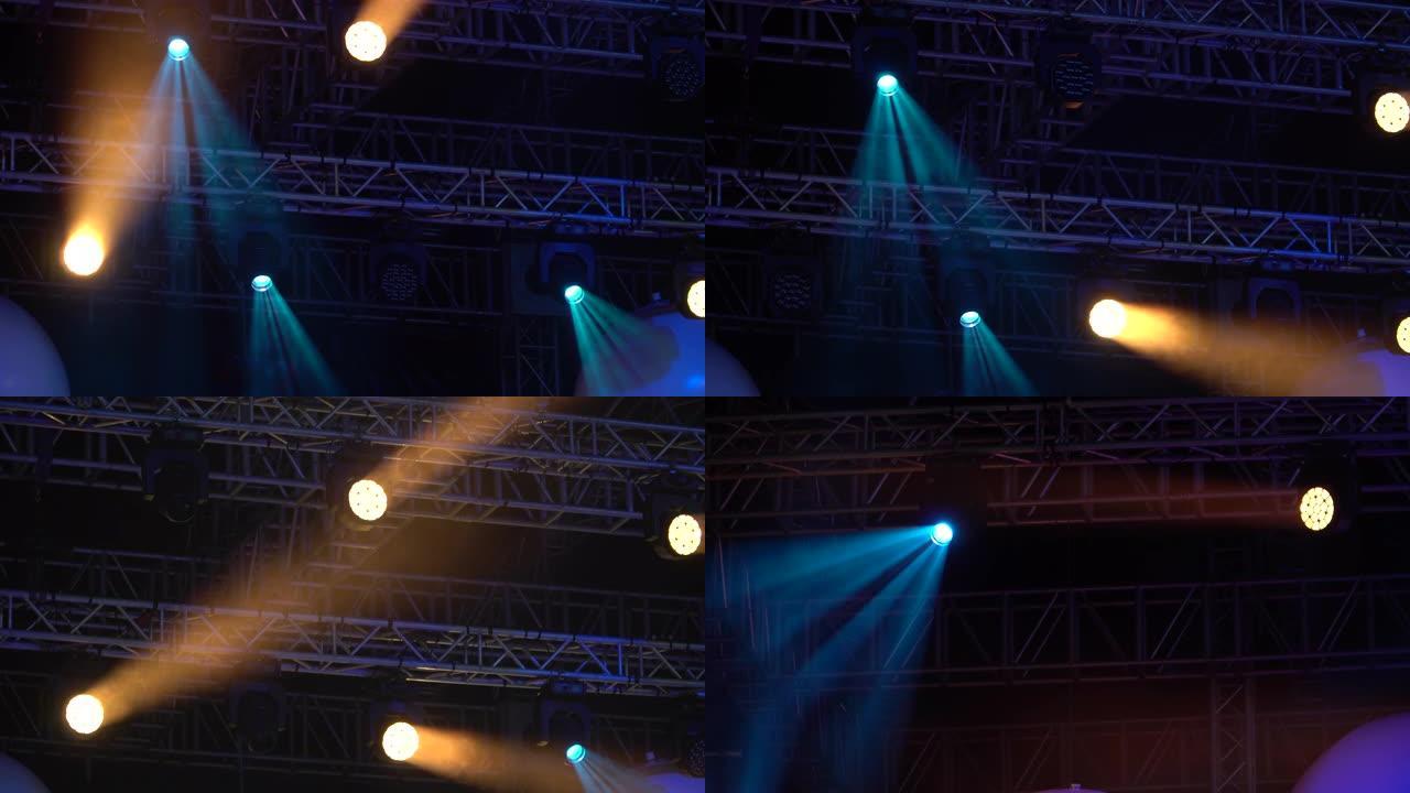 舞台灯舞台彩色灯光闪烁的五彩灯光舞台装饰