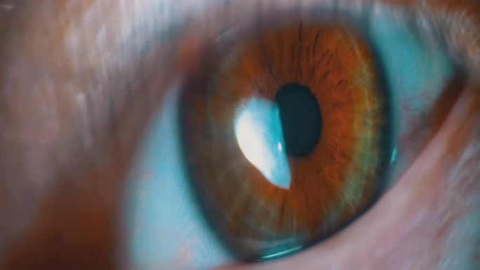 电视屏幕上的人眼像素随颜色而波动。RGB监视器像素效果