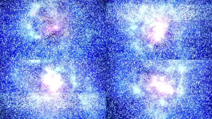 无接收模拟电视机，电子管上有白静噪声信号