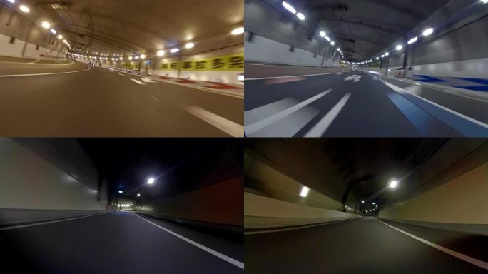 在高速公路上行驶/后视/隧道