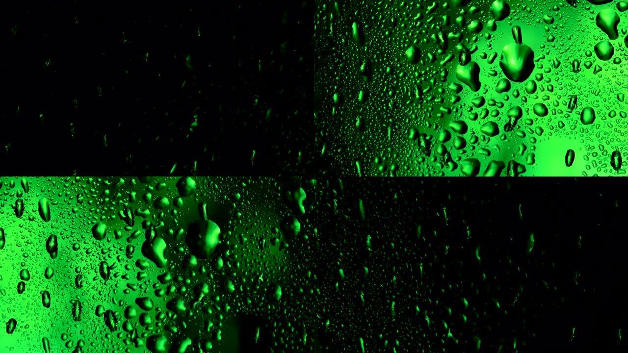 玻璃上的水滴下雨滴玻璃窗车窗下雨天