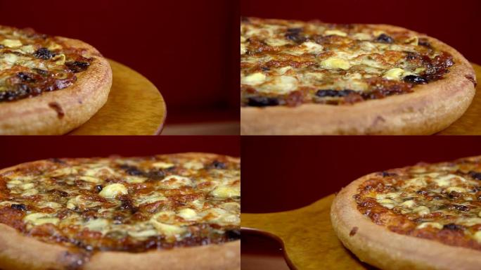 奶酪披萨和蘑菇