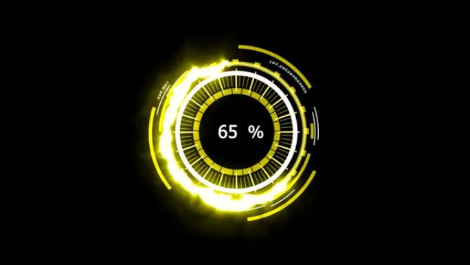 数字仪表分析电能太阳能黄色强力横幅广告动画