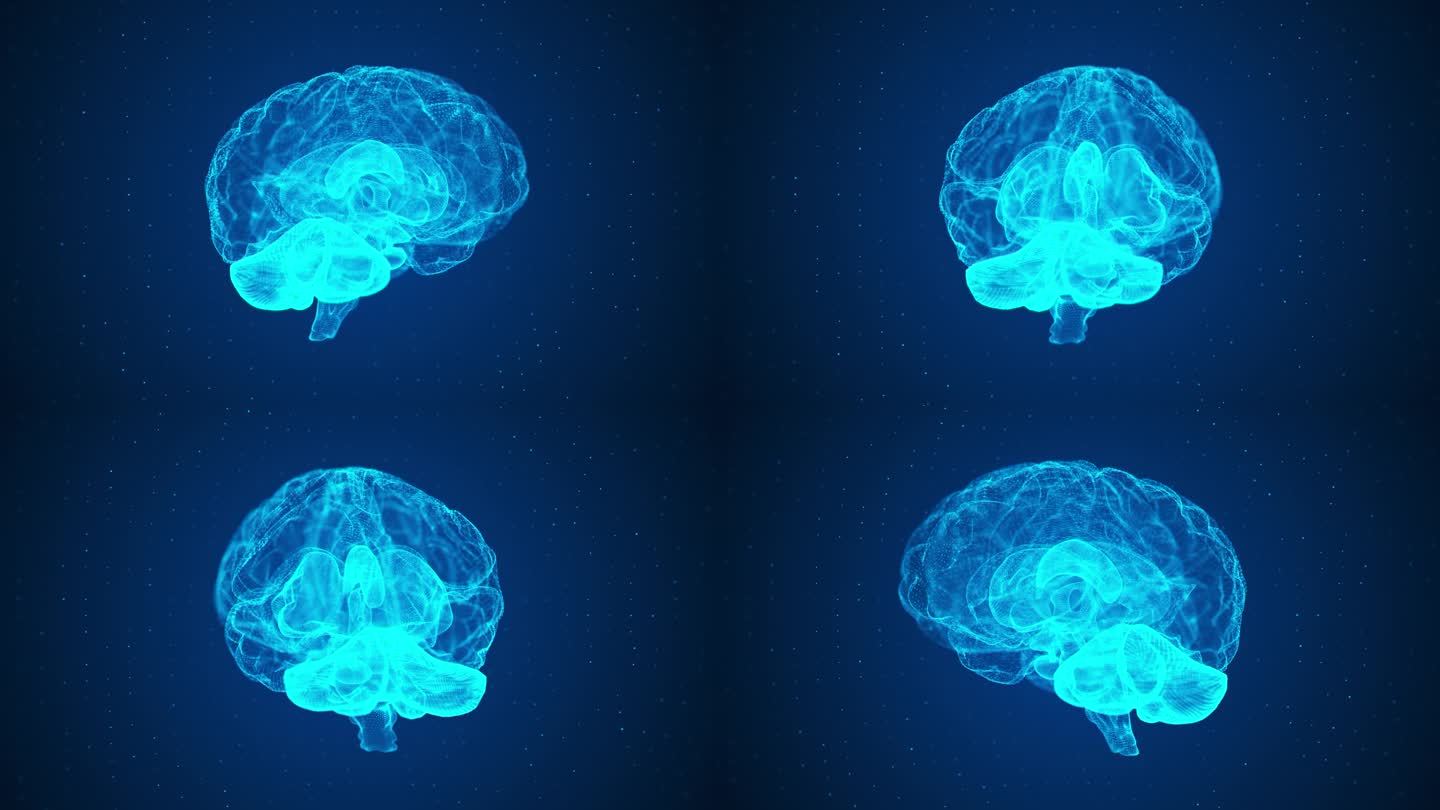 蓝色科技大脑人工智能全息投影医疗演示
