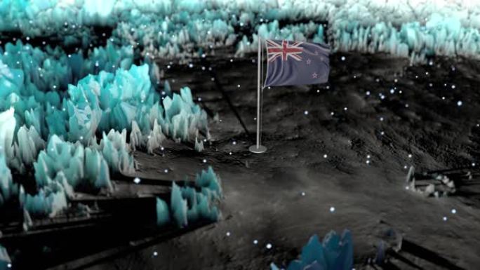 新西兰史诗旗帜背景循环