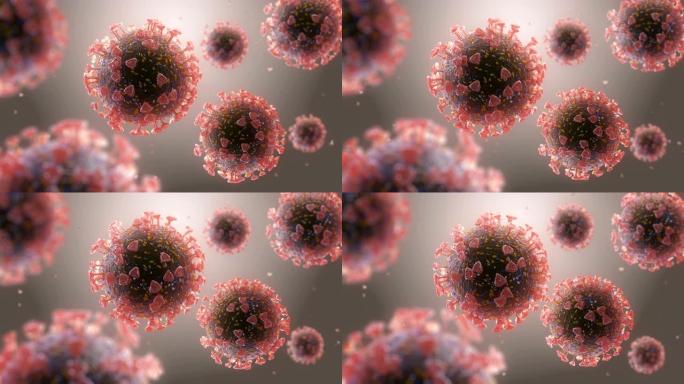 新型冠状病毒肺炎菌群病菌视频素材