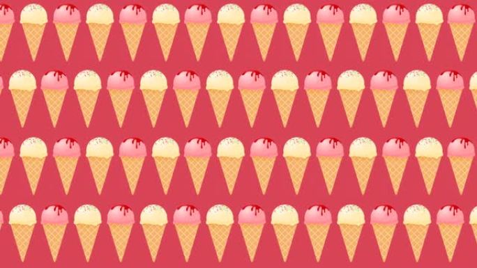 冰淇淋颜色背景设计动画