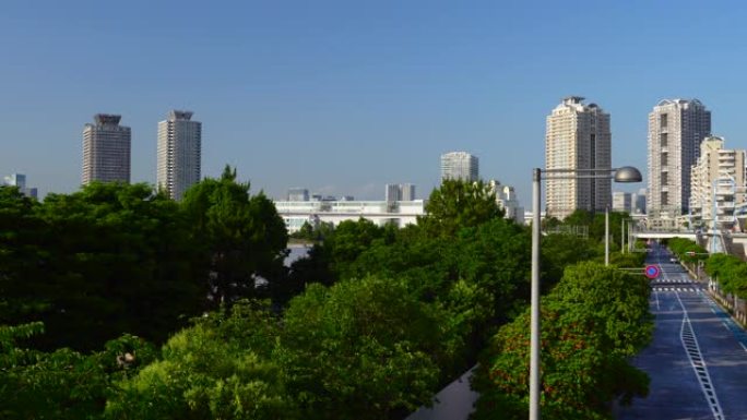 东京的高层公寓无人空境市区风光人文景观