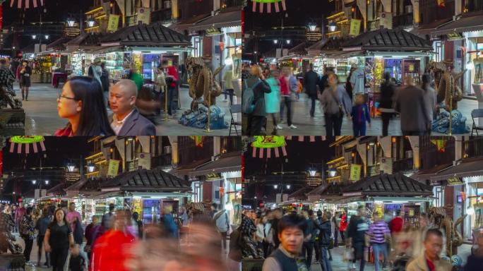 长沙市市中心著名的中央购物中心步行视点全景延时4k中国