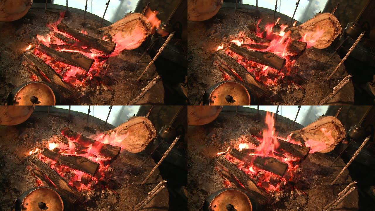 传统伊拉克烤鲤鱼