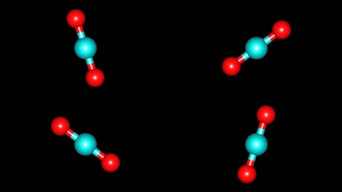 旋转碳二氧分子视频