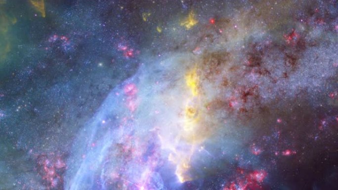 飞越外层空间的气泡星云，进入NGC 4490。