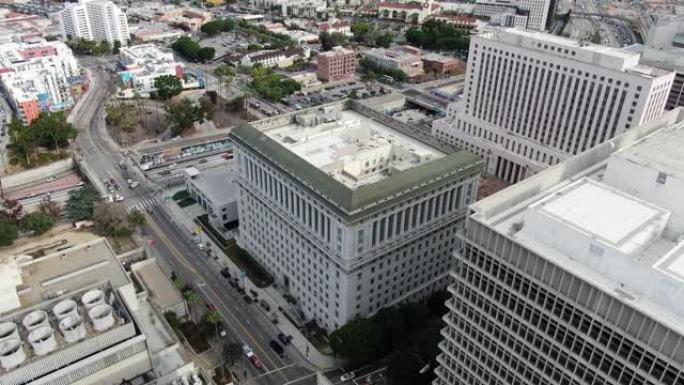无人机视频DTLA洛杉矶司法大厅