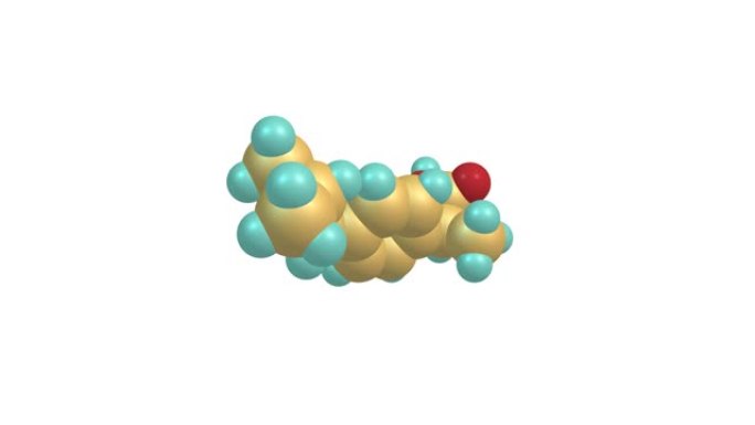 布洛芬药物分子结构旋转
