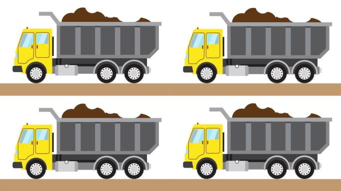 大型自卸车运输土壤