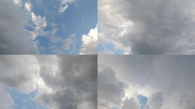 在超过风暴之前，天空上方会形成乌云。自然天空背景。