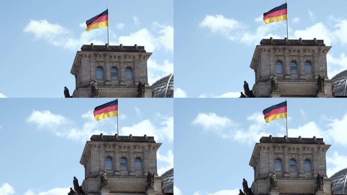 德国国旗的国会大厦