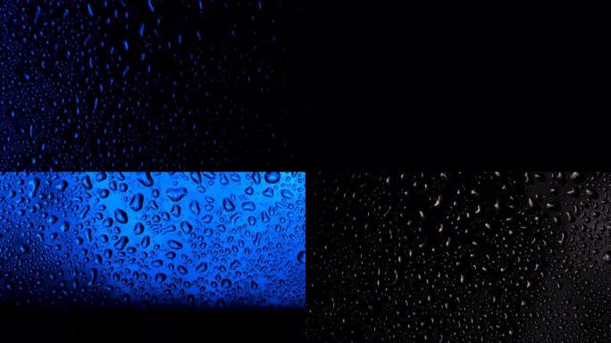 玻璃上的水滴视觉创意玻璃沾水视频素材