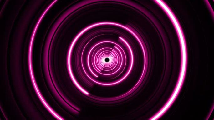 粉红霓虹灯圈图抽象转圈回廊