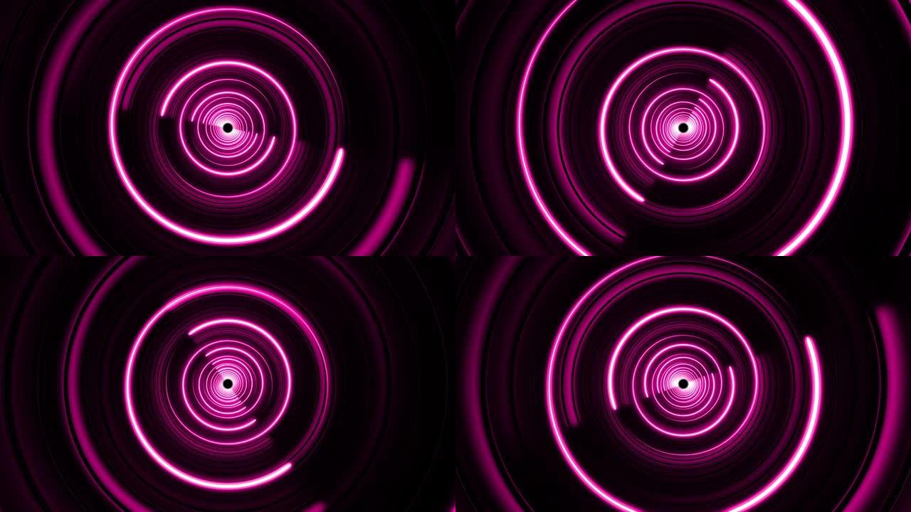 粉红霓虹灯圈图抽象转圈回廊
