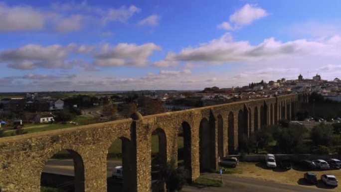 葡萄牙埃武拉镇无人机视频视图
