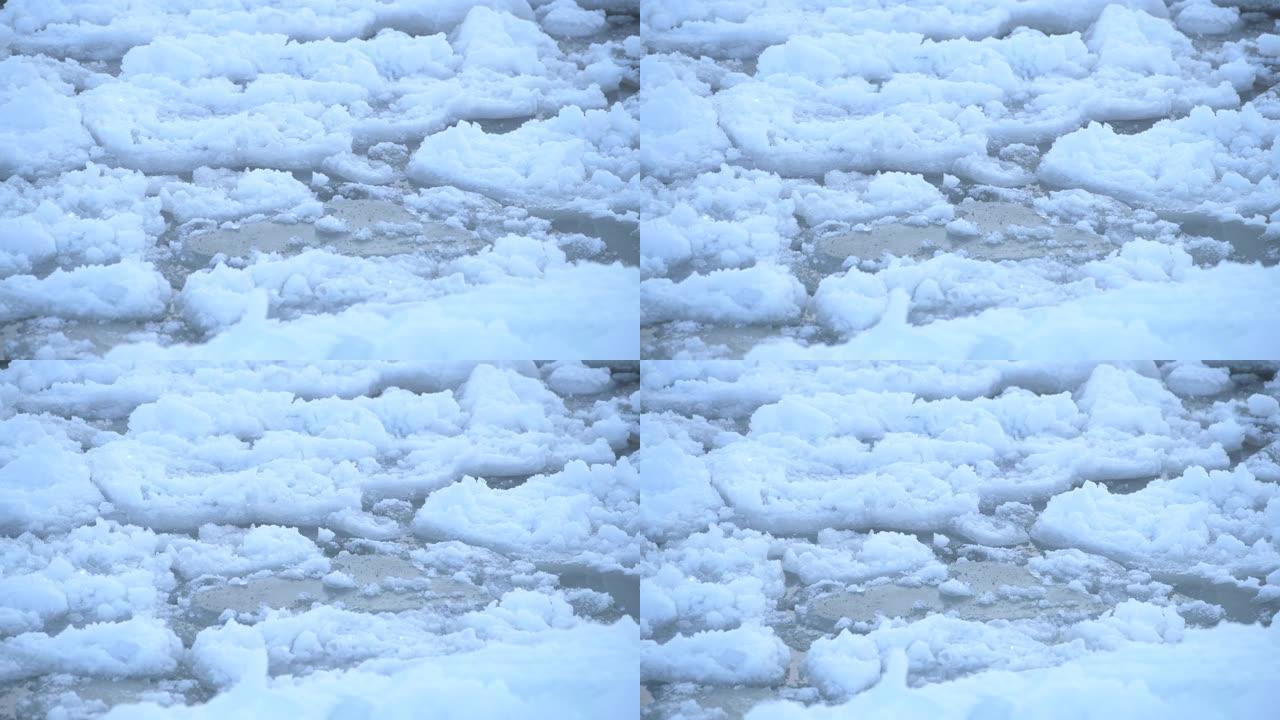 冰在苏必利尔湖上呼吸抽象4k