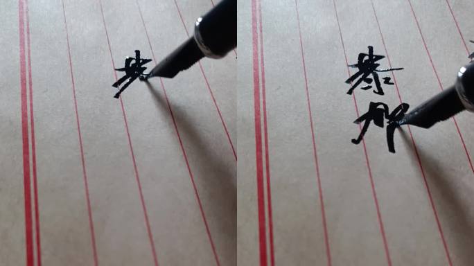 硬笔书法视频  恭贺新禧
