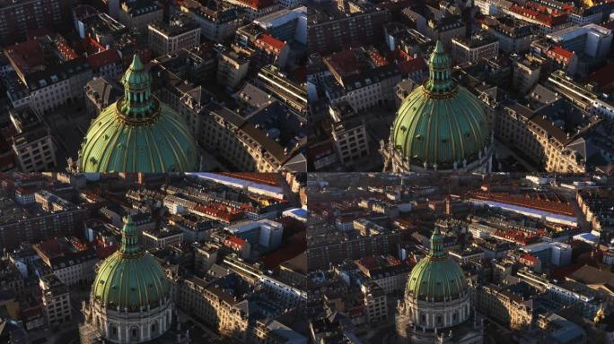 关于弗雷德里克教堂哥本哈根的无人机飞行