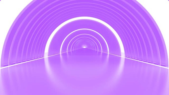 紫色抽象环形隧道全息科技隧道时空穿梭光线