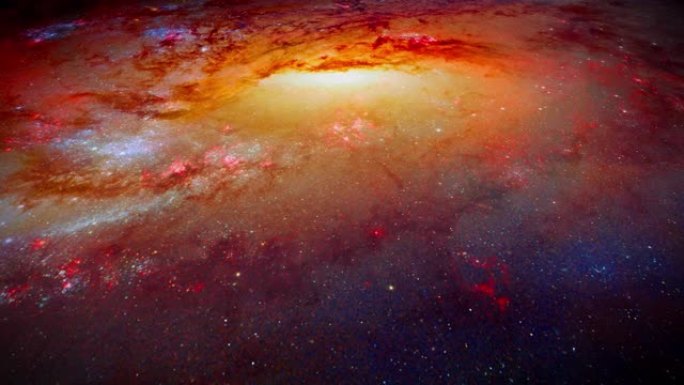 梅西耶106螺旋星系的哈勃望远镜视图。
