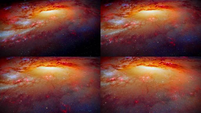 梅西耶106螺旋星系的哈勃望远镜视图。