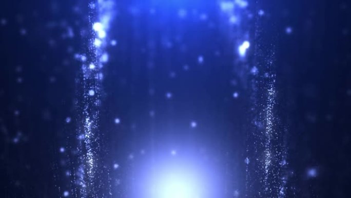 背景蓝色星空之夜抽象粒子扭曲动态波浪线条