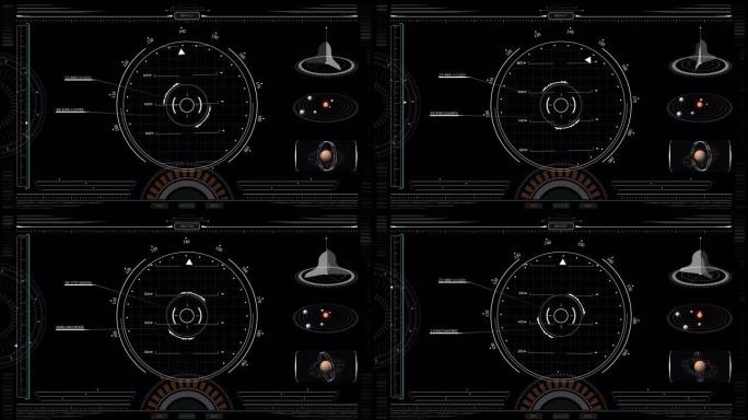 HUD显示航天器屏幕