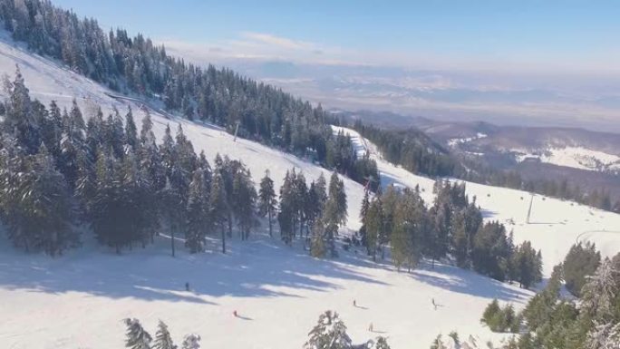 罗马尼亚波亚纳布拉索夫滑雪坡鸟瞰图10