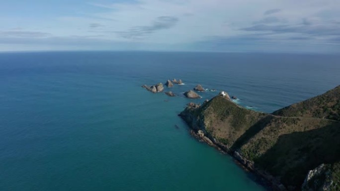 新西兰奥塔哥掘金角灯塔的惊人航拍画面
