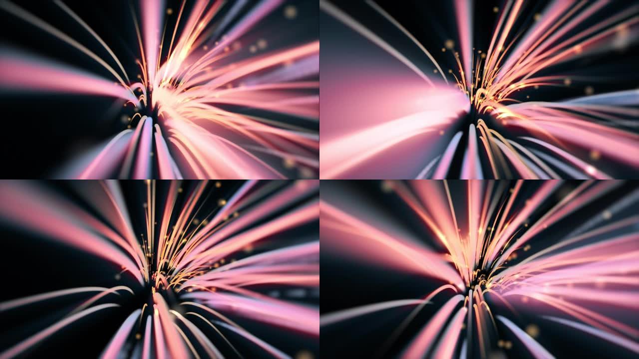 粉色光纤光束运动背景
