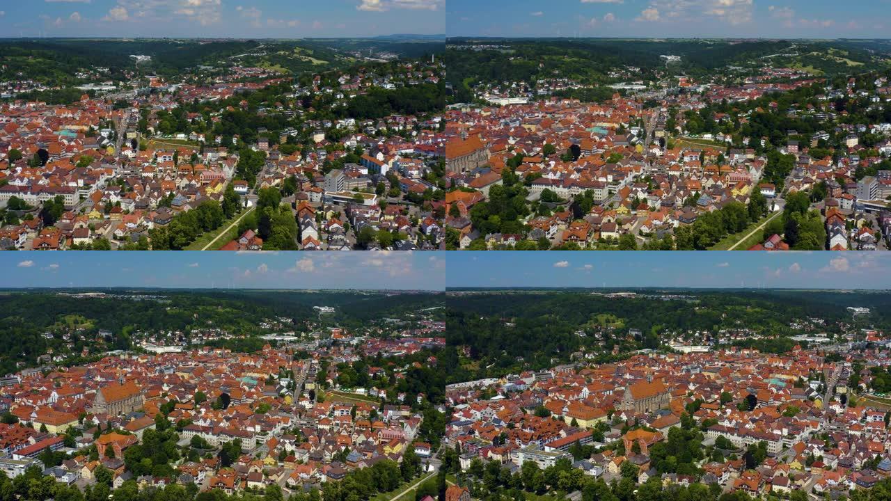 Schwäbisch Gmünd老城鸟瞰图